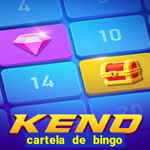 cartela de bingo cha de bebe